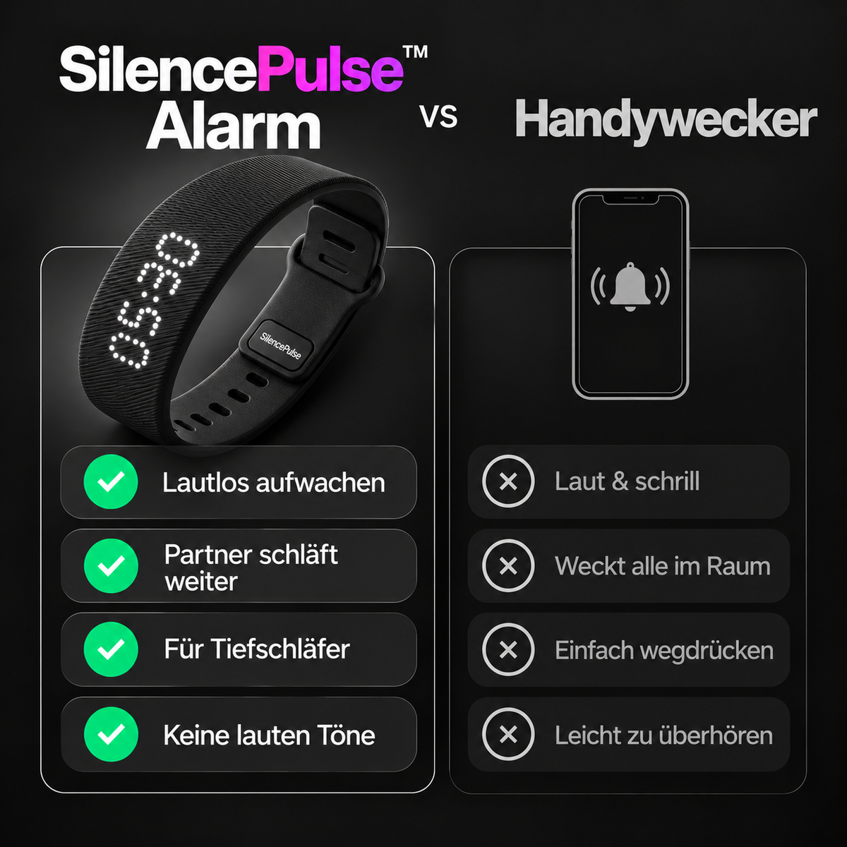 SilencePulse™ – Vibrations-Wecker